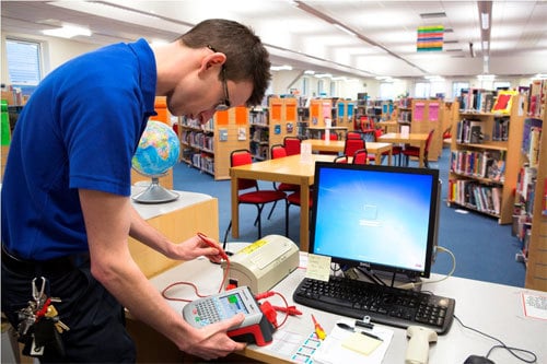 PAT Testing Equipment for Portable Appliance Electrical Safety Inspections PAT testing equipment used by M1 Testing Ltd in Shrewsbury Shropshire